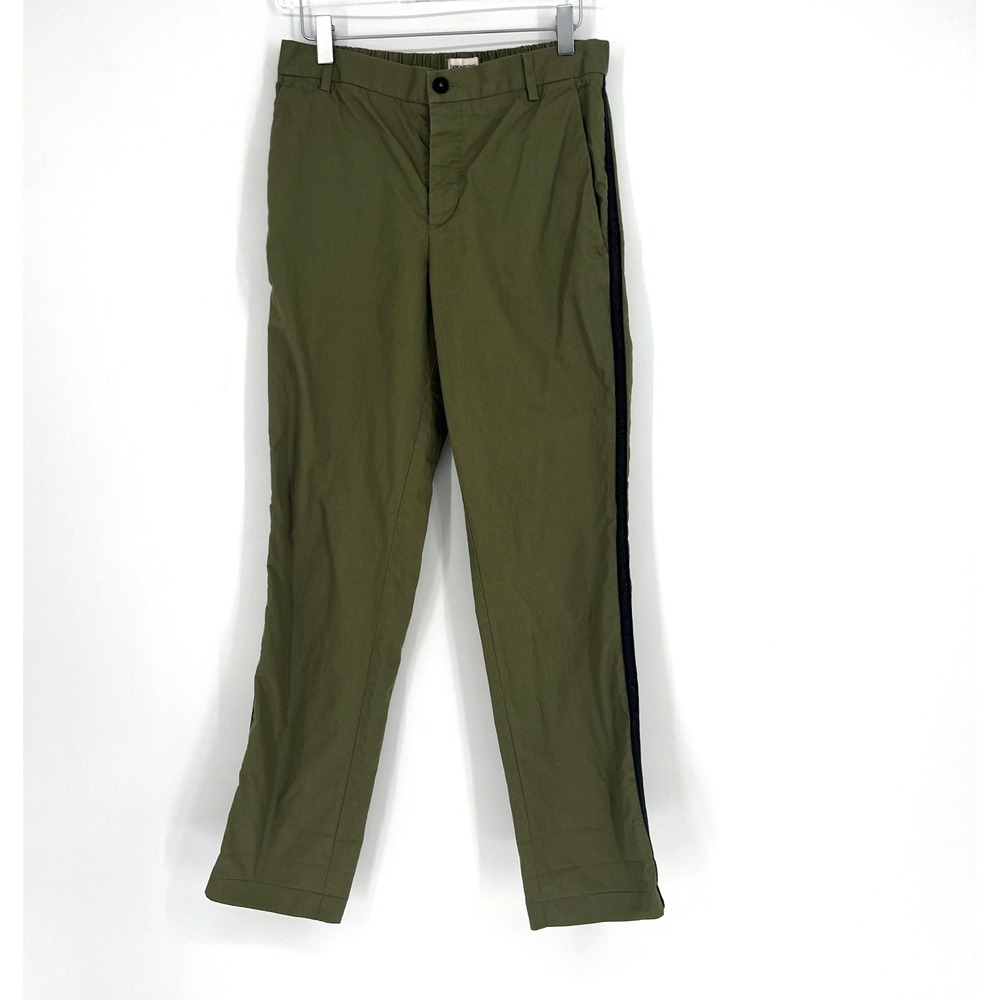 Zadig & Voltaire Pomelo Pants Womens 38 / M Green Straight Leg Rock Grunge 2010s